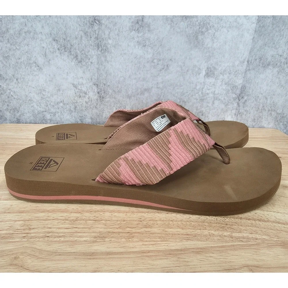 Reef Spring Woven Sandals Women 11 FlipFlop Thong Pink Rose Comfort Arch Support